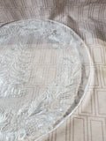 Vintage Clear Glass Christmas Tree Cookie Plate