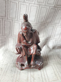 Hand Carved Asian Inspired Man Figurine (B)