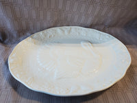 White Ceramic Turkey Platter