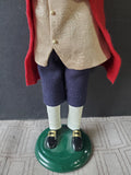 (F) Byers' Choice Carolers Colonial Williamsburg Signed "Man Holding Long Tobacco Pipe" Figurine
