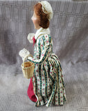 Signed Byers' Choice Carolers Colonial Williamsburg "Woman with Basket" Figurine