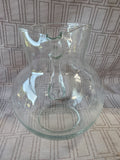 Clear Glass Pitcher with Monogrammed "L"
