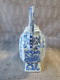 Vintage Blue and White Octagonal Teapot