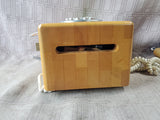 Vintage Wooden Block Rotary Style Button Phone UNTESTED