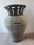 Wooden and Metal Floor Vase