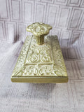 Vintage Ornate Brass Rocking Ink Blotter
