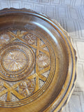 Hand Carved Wooden Plate