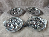 Set of 4 Stainless Steel Escargot Trays