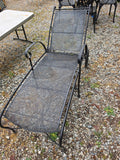 Classic Black Metal Chaise Lounge