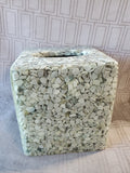 Pebbles Set in Resin Tissue Box Cover