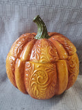 Pier 1 Ceramic Pumpkin Soup Tureen with Ladle