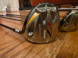 Men's TaylorMade R7 Woods (Driver, 3, 5) + Adams Idea Hybrid Club
