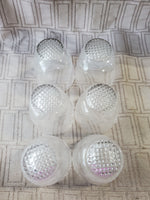 Set of 6 Clear Glass Whiskey Glasses