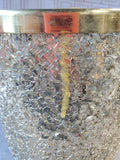 Gold Toned Mosaic Glass Vase