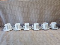 12 Piece Arcopal Teacup and Saucer Set