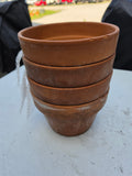 4-Piece Terracotta pot Lot - 8.5" x 6"