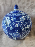 Blue and White Ceramic Ginger Jar (C)
