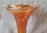 Iridescent Marigold Carnival Glass Vase