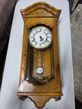 Howard Miller 33" Oak Wall Clock w/Chimes