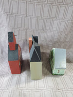 Lot of Wooden House Figurines