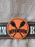 Wooden "Olde Salem Broom Co." Sign