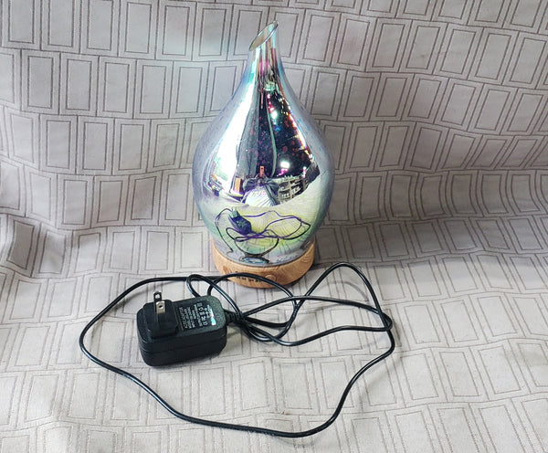Glass Oil Diffuser Multi-Colored Light Lamp WORKS