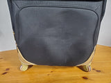 Nicole Miller New York Black and Cream Softside Rolling Suitcase