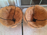 Two Hanging Wire Planters w/Liners-B