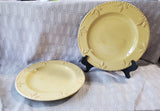 Pair of Debby Segura Sorrento Stoneware Yellow Dinner Plates (B)