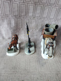 Department 56 Dickens' Village "Horses at the Lampguard" 3 Piece Figurine Set