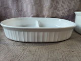 2 Piece Corning Ware "French White" Dish Lot