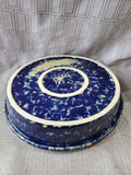 Bennington Blue Pottery Spongeware Deep Dish Pie Pan (AAA)