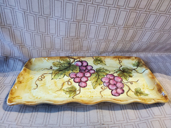 Ceramic Grape Serving Platter