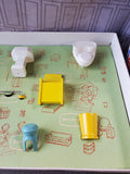 Vintage Strombecker True Scale Play Furniture Bathroom Set Model No. 74-200 (A)