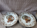 Set of 4 Williams-Sonoma Plymouth Turkey Dinner Plates