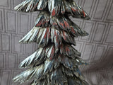 Silver Toned Resin Christmas Tree Figurine