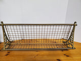 Vintage Railway Brass Luggage Hat Wall Rack