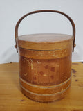 Vintage Wooden Firkin Sewing/Sugar Bucket