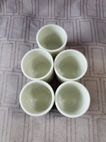 Set of 5 Japanese Porcelain Sake Cups