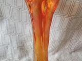 Iridescent Marigold Carnival Glass Vase