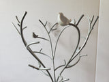 Metal and Plastic Bird Jewelry Display Tree