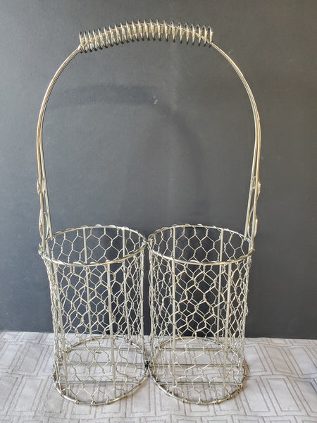 Metal Wire Double Wine Bottle Holder