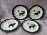 Set of 4 Bass Pro Shops Moose Silhouette Salad Plates
