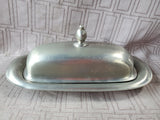 Pewter Butter Dish with Glass Insert