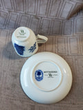 Mottahedeh Vista Alegre Historic Charleston Reproductions "Blue Pineapple" Demitasse and Saucer Set (4 SETS AVAILABLE PRICED INDIVIDUALLY AT $22 EACH)
