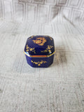 Limoges Cobalt Blue Trinket Box