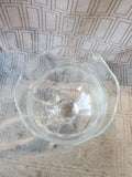Clear Glass Etched Pedestal Vase