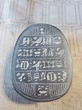 Hand Carved Egyptian Folk Art Black Stone Scarab