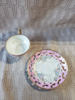 Pink Lusterware Teacup and Saucer Set
