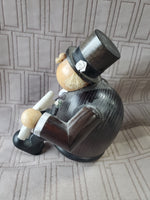 (C) Erzgebirgische Volkunst Shelf Sitting Groom Smoker